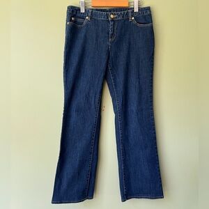 ⭐️ SALE $25 ⭐️ Michael Kors Mid Rise Blue Medium Dark Wash Bootcut Zipper Denim